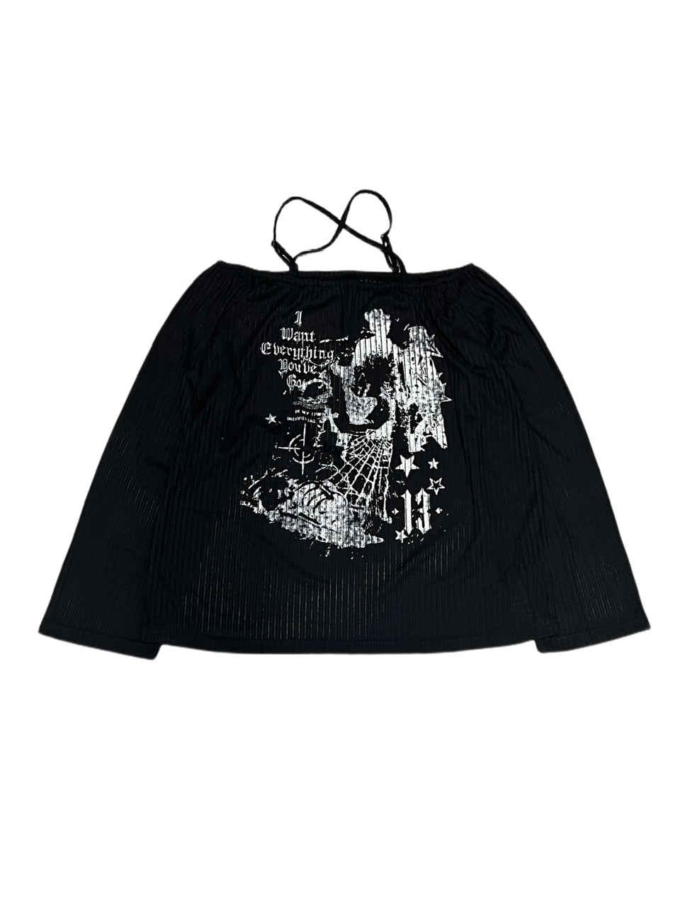 受注制【Never mind the XU】off shoulder mesh tops (2color)