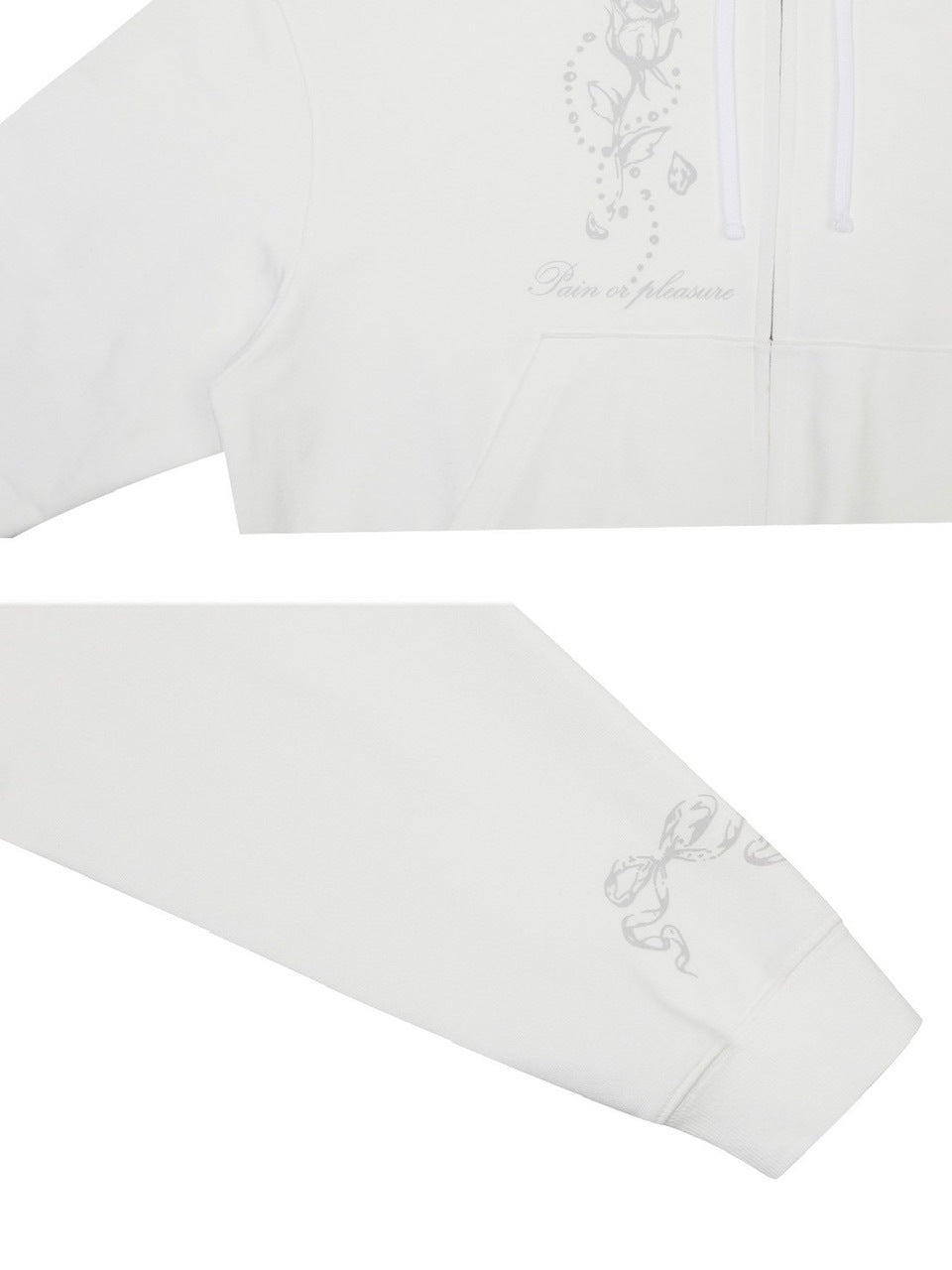 【PAIN OR PLEASURE】ROSE 2WAY HOOD ZIP UP