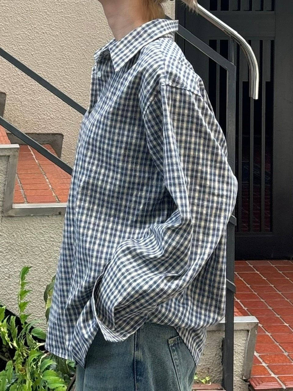 受注制【OaKS】loose fit check shirt (2color)
