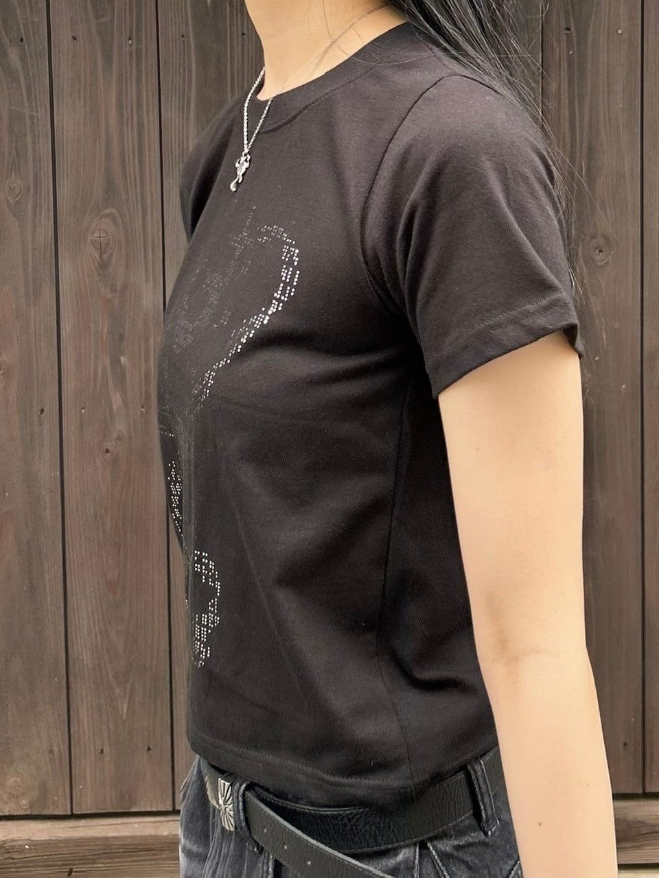 受注制【OaKS】twinkle cropped t-shirt (2color)