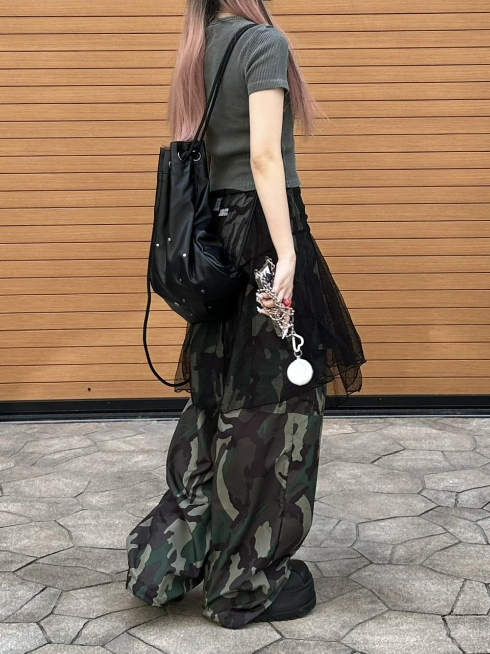 受注制【Never mind the XU】camouflage cargo pants