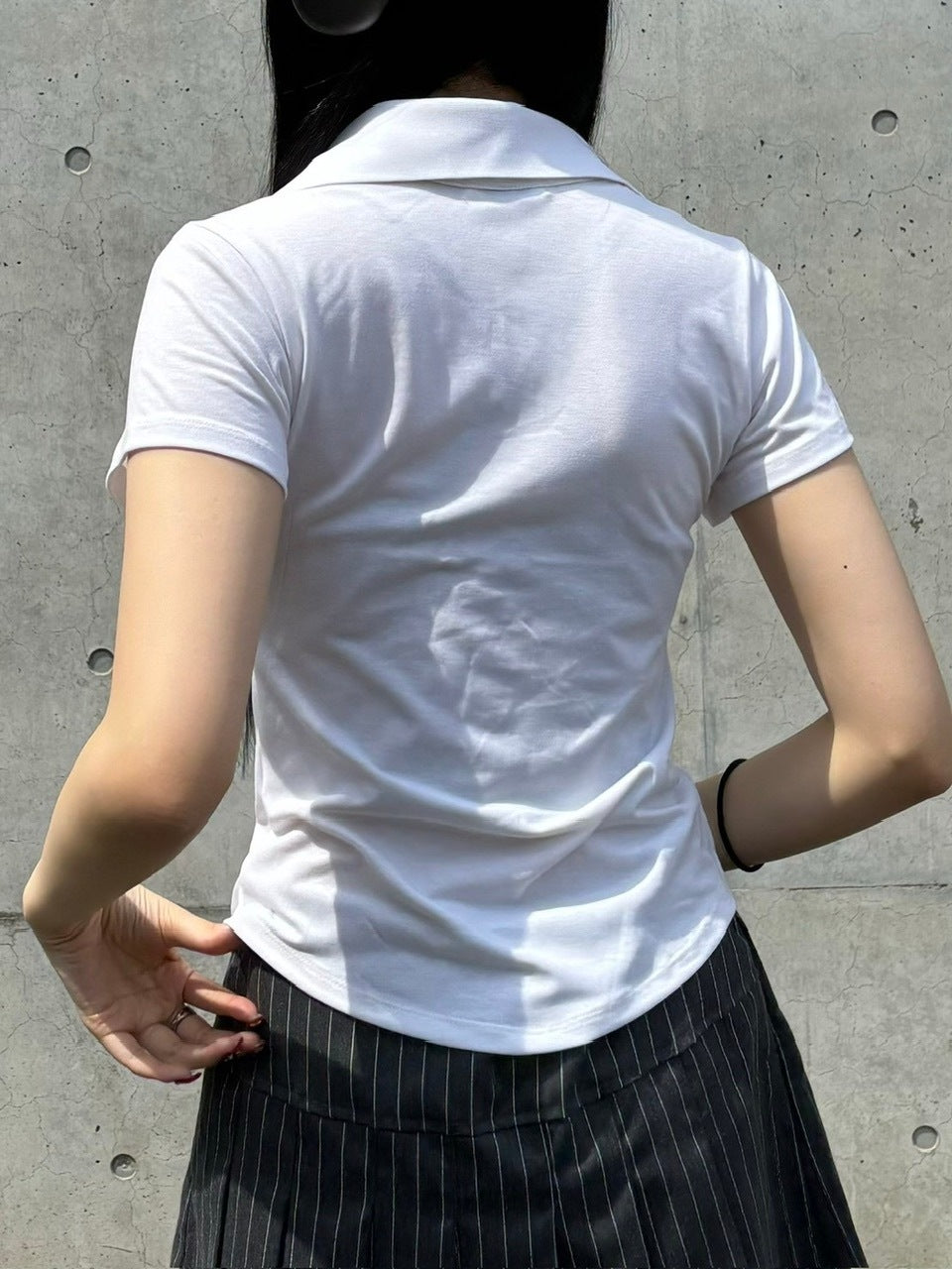 受注制【OaKS】slim collar short sleeve (4color)