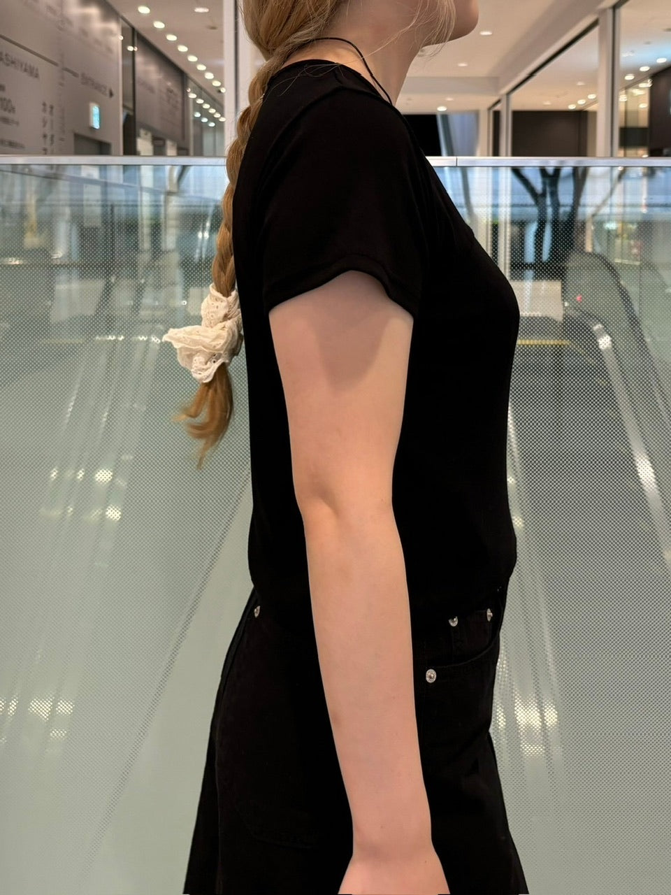 受注制【OaKS】cropped half sleeve t-shirt (3color)