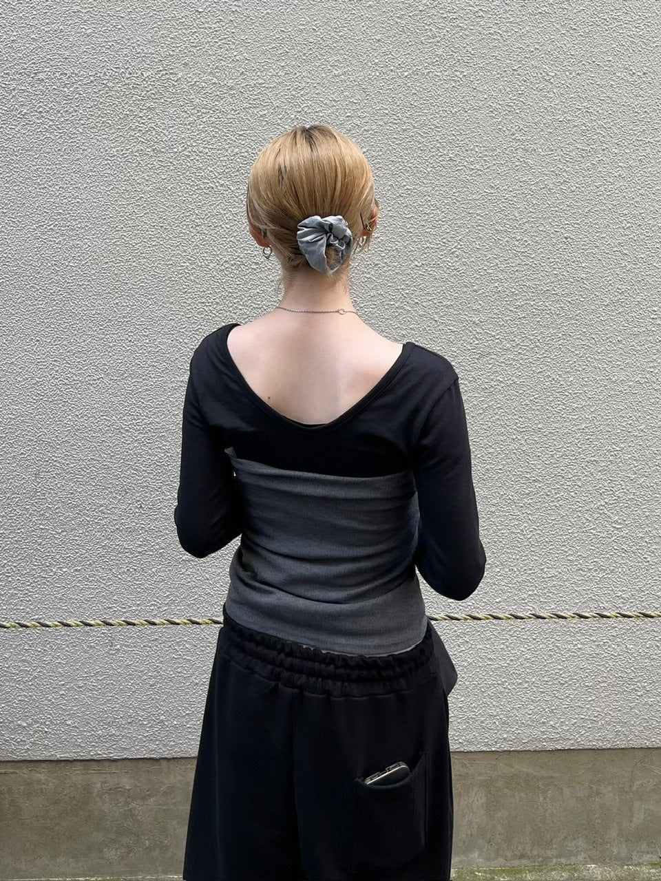 受注制【OaKS】choker set 2way camisole (3color)