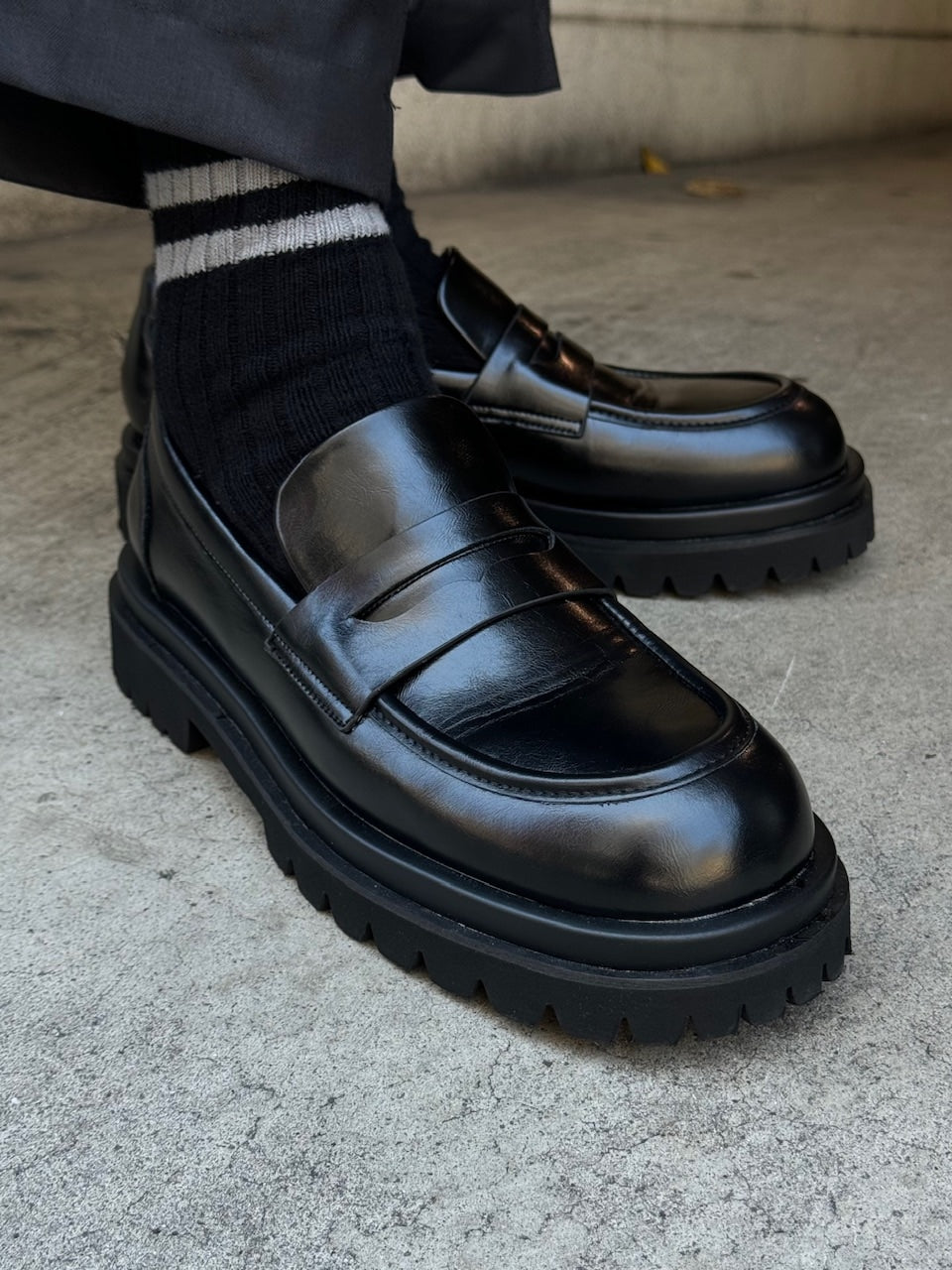 受注制【Chikashitsu +】double sole loafer