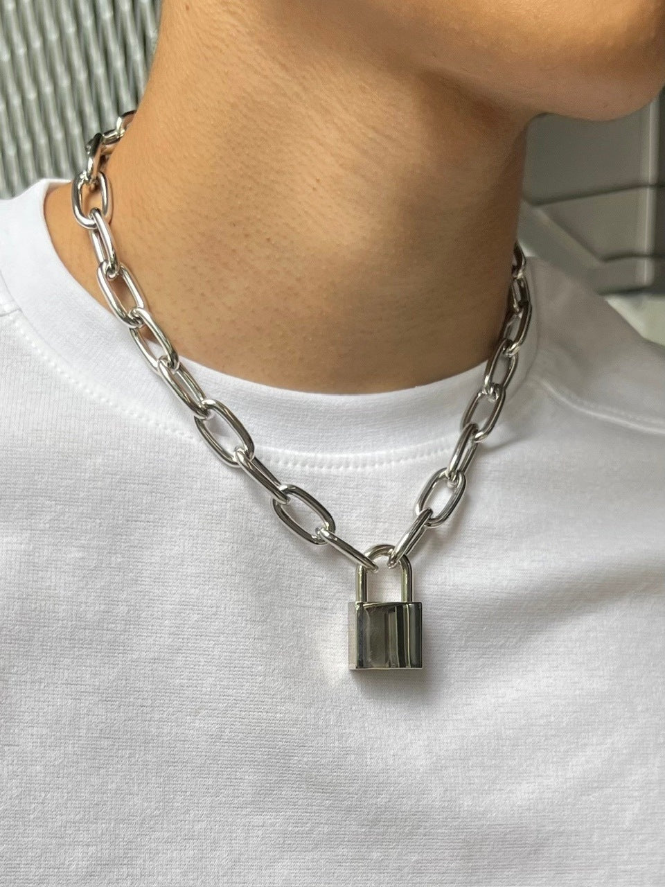 受注制【Chikashitsu +】padlock chain necklace