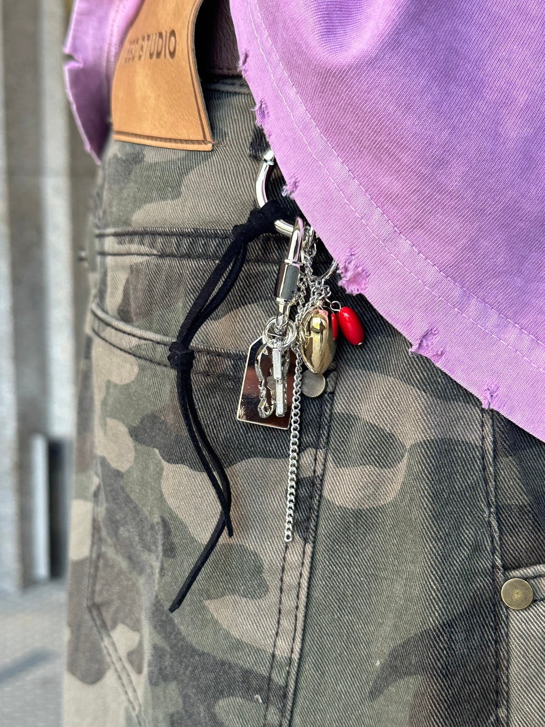 受注制【Chikashitsu +】original heart key strap (2color)