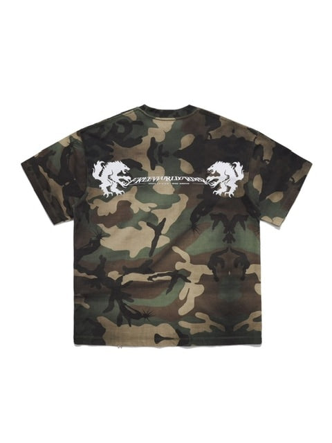 【F.V.V.O】"Rise Above" Wolf Print T-Shirt