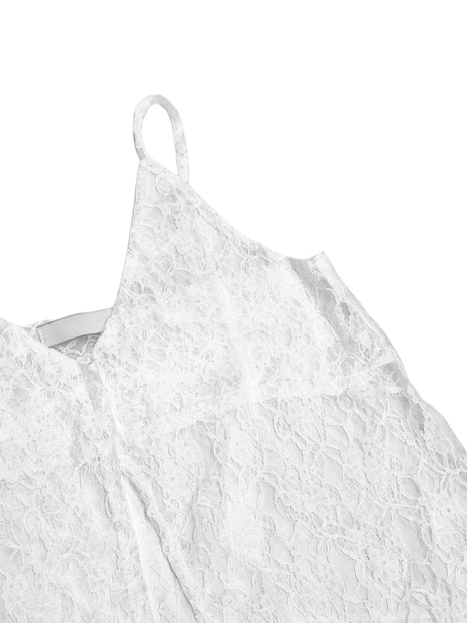 受注制【Never mind the XU】tie scarf lace tops (2color)