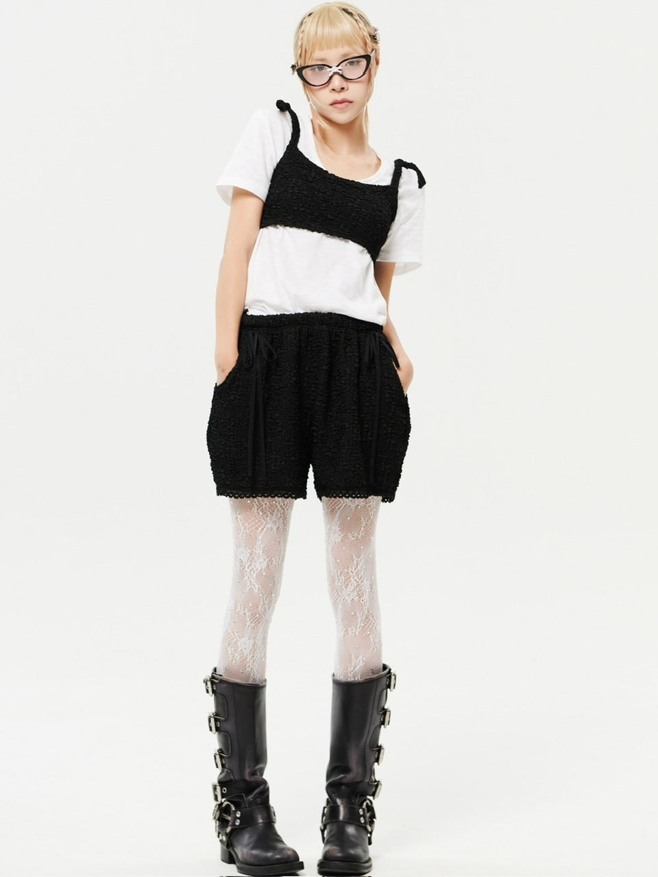 【HOLY NUMBER 7】Lace banded short pants