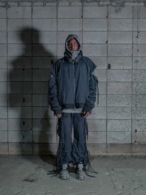 【DIG YOUR OWN GRAVE】WASHING TECH FLAIR PANTS (2color) / 【ディグユアオウングレイブ】ウォッシングテックフレアカーゴパンツ