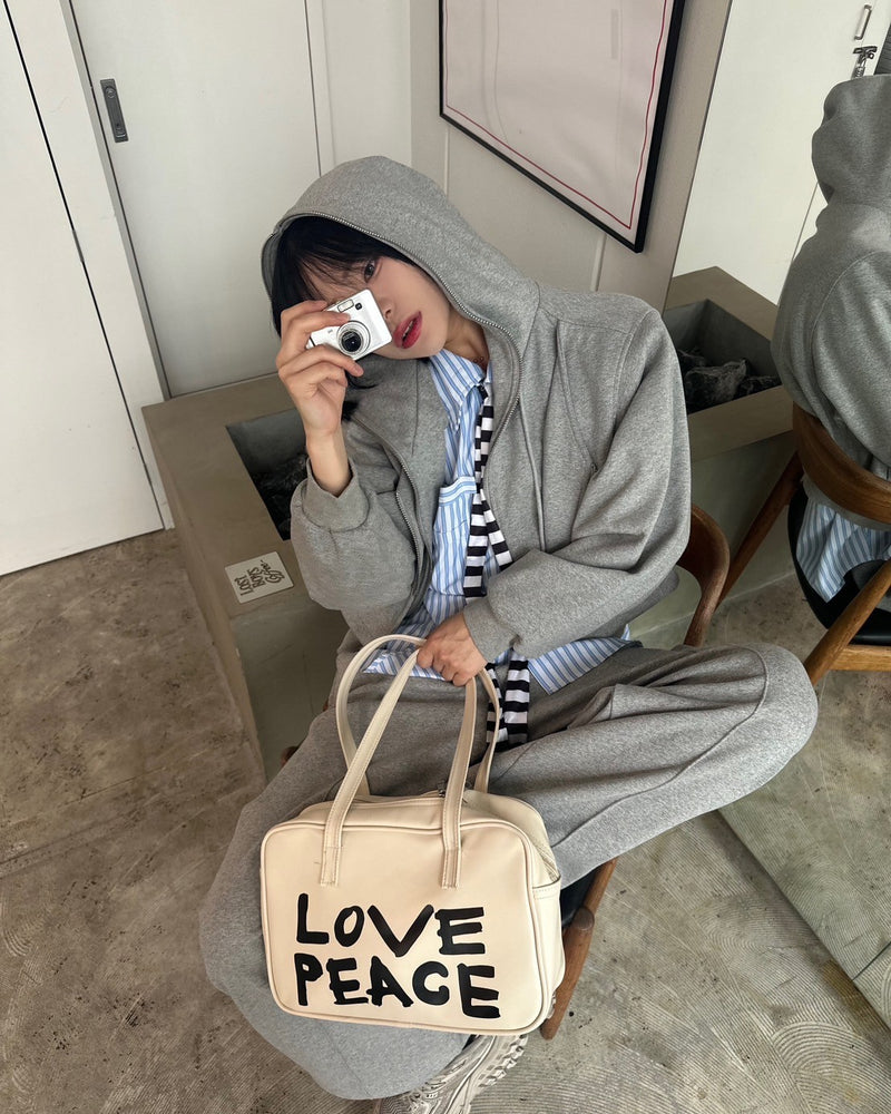 国際配送【LUV CODE】layered zip up hoodie
