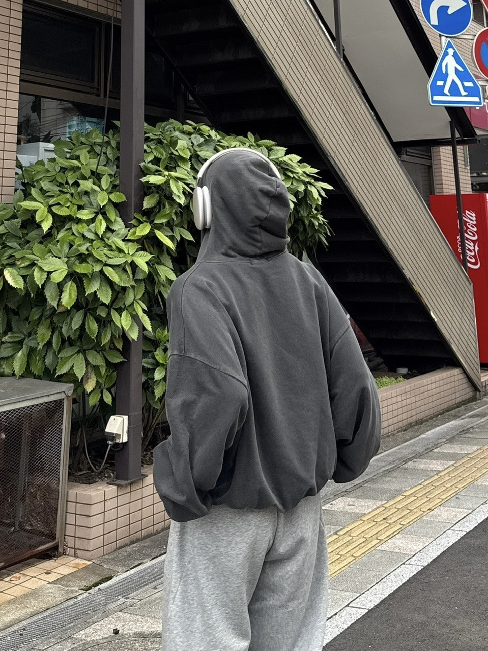 受注制【RENOL】pigment cropped hoodie