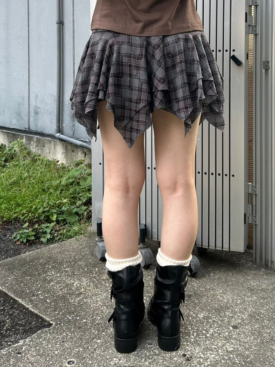 受注制【oaks】check mini skirt (2color)