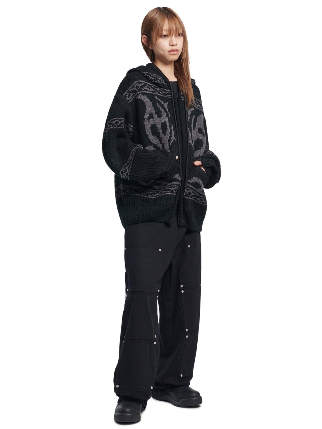 【NOMANUAL】COWICHAN HOODED ZIP-UP