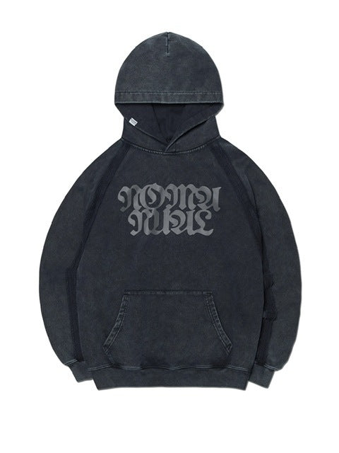 【NOMANUAL】R.S RAW EDGE HOODIE / 【ノーマニュアル】ローエッジ長袖パーカー