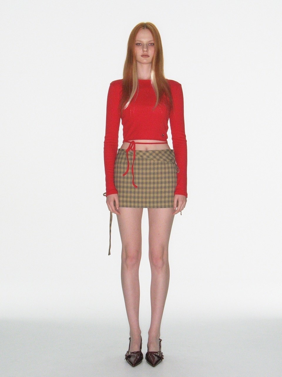 【CRANK】EYELET STRING CROP TOP