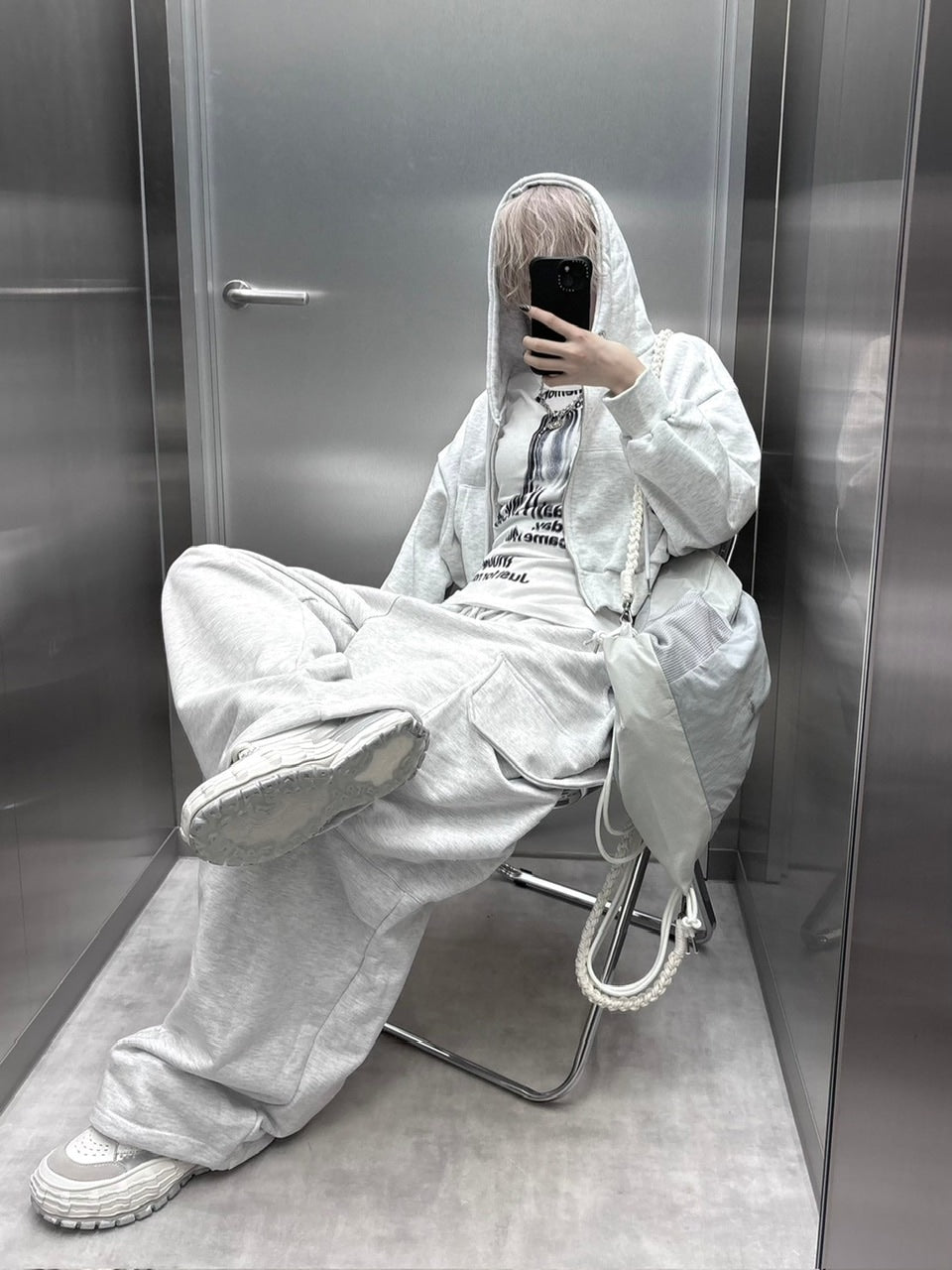 受注制【nmtc +】crop zip up hoodie (3color)