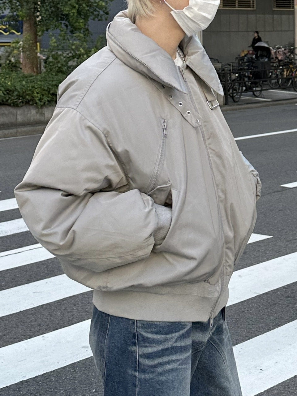 大阪店WEB限定【Chikashitsu +】stand neck padding jacket (2color)