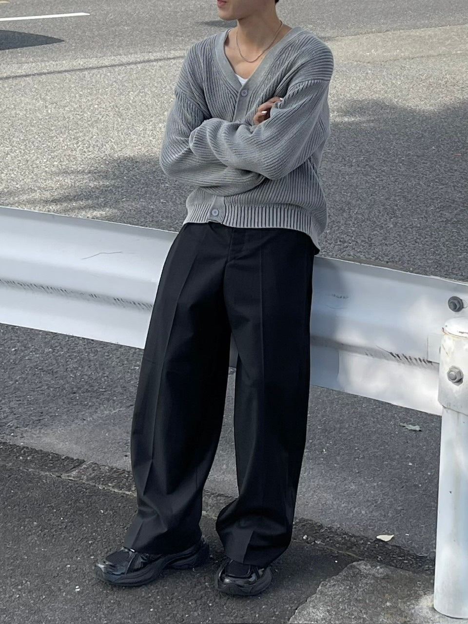 【Chikashitsu +】dirty wash cotton cardigan (3color) / 【チカシツプラス】ダーティウォッシングコットンクロップカーディガン