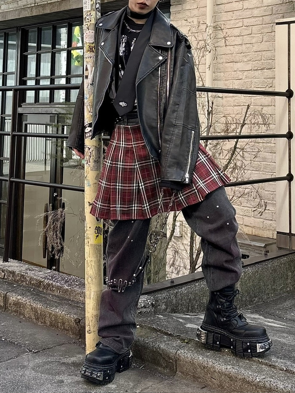 受注制【Never mind the XU】washed leather jacket