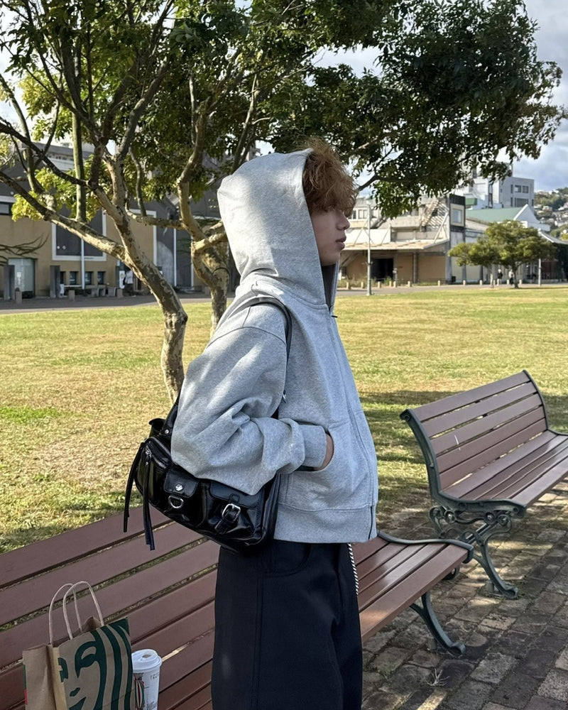 国際配送【RENOL】cropped zip up hoodie (2color)
