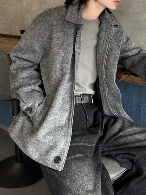 【LUV CODE】brushed zip up jacket