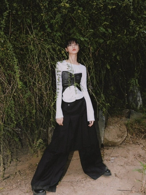 【FLAREUP】Bustier Layered Long Sleeve / 【フレアアップ】ビジターレイヤード長袖Ｔシャツ