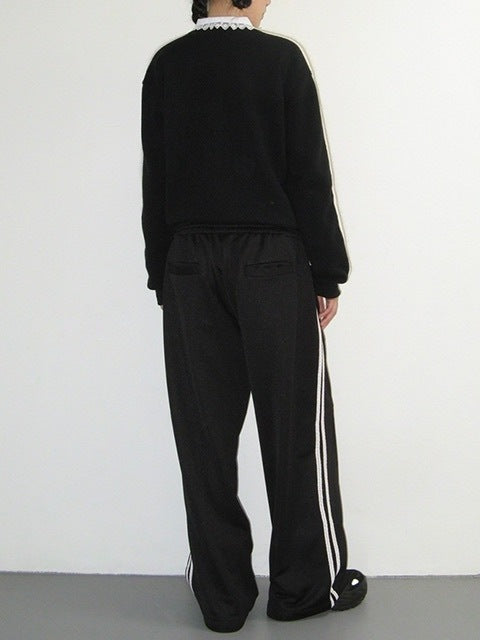 【CRANK】ANGORA LINE FLOWER KNITWNAR / 【クランク】アンゴララインフラワーロゴ長袖ニット