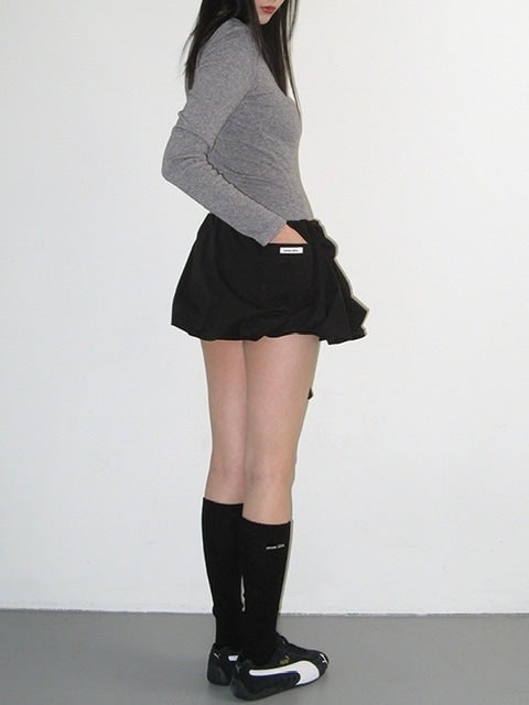 【CRANK】SLEEVE TIED BALLOON SKIRT