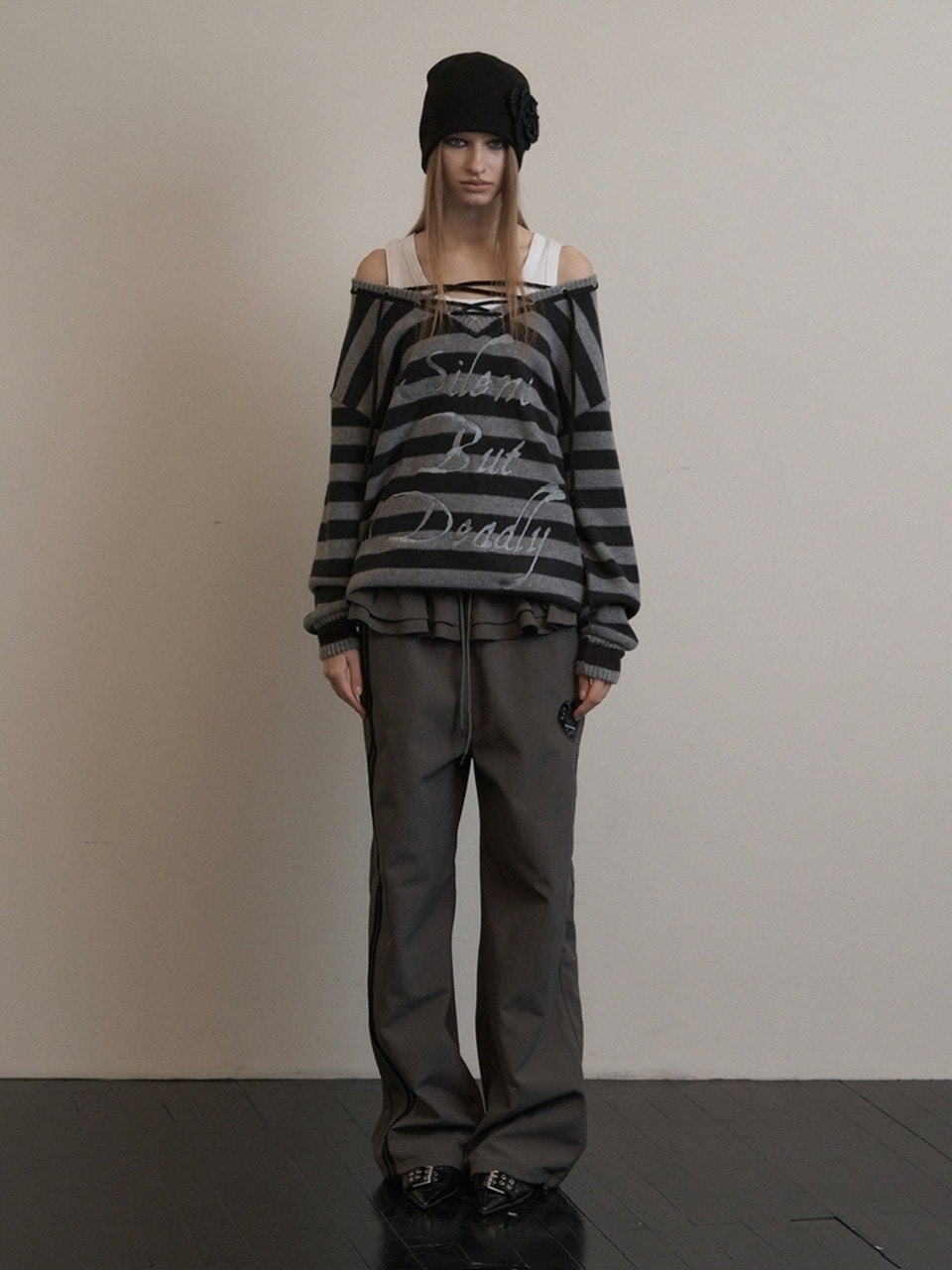 【SETUP-EXE】STRIPE V-NECK MTM / 【セットアップエグゼ】ストライプボーダーVネック長袖ニット