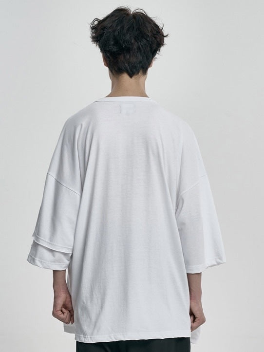 【AJOBYAJO】Tri Logo Mixed T-Shirt