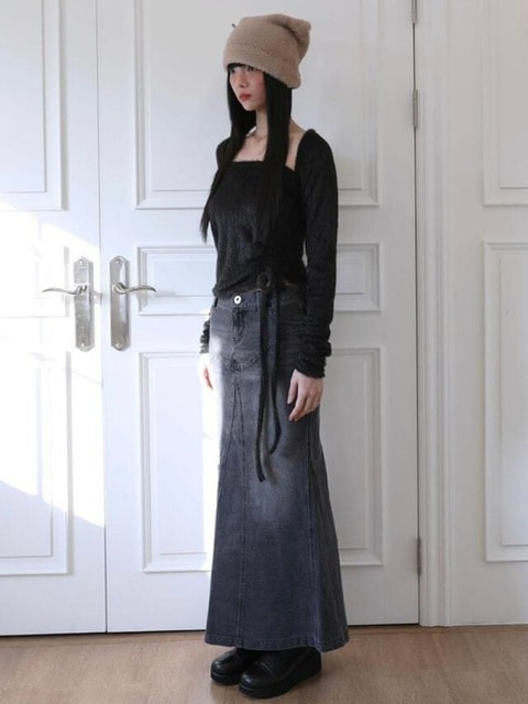 【Uglyshadow】ANGORA HOODIE TANK TOP / 【アグリーシャドウ】アンゴラフードタンクトップ長袖カーディガン