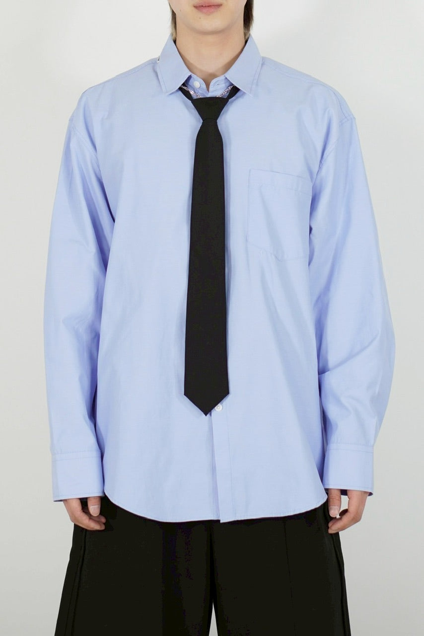 【Chikashitsu +】basic cotton shirt (3color)