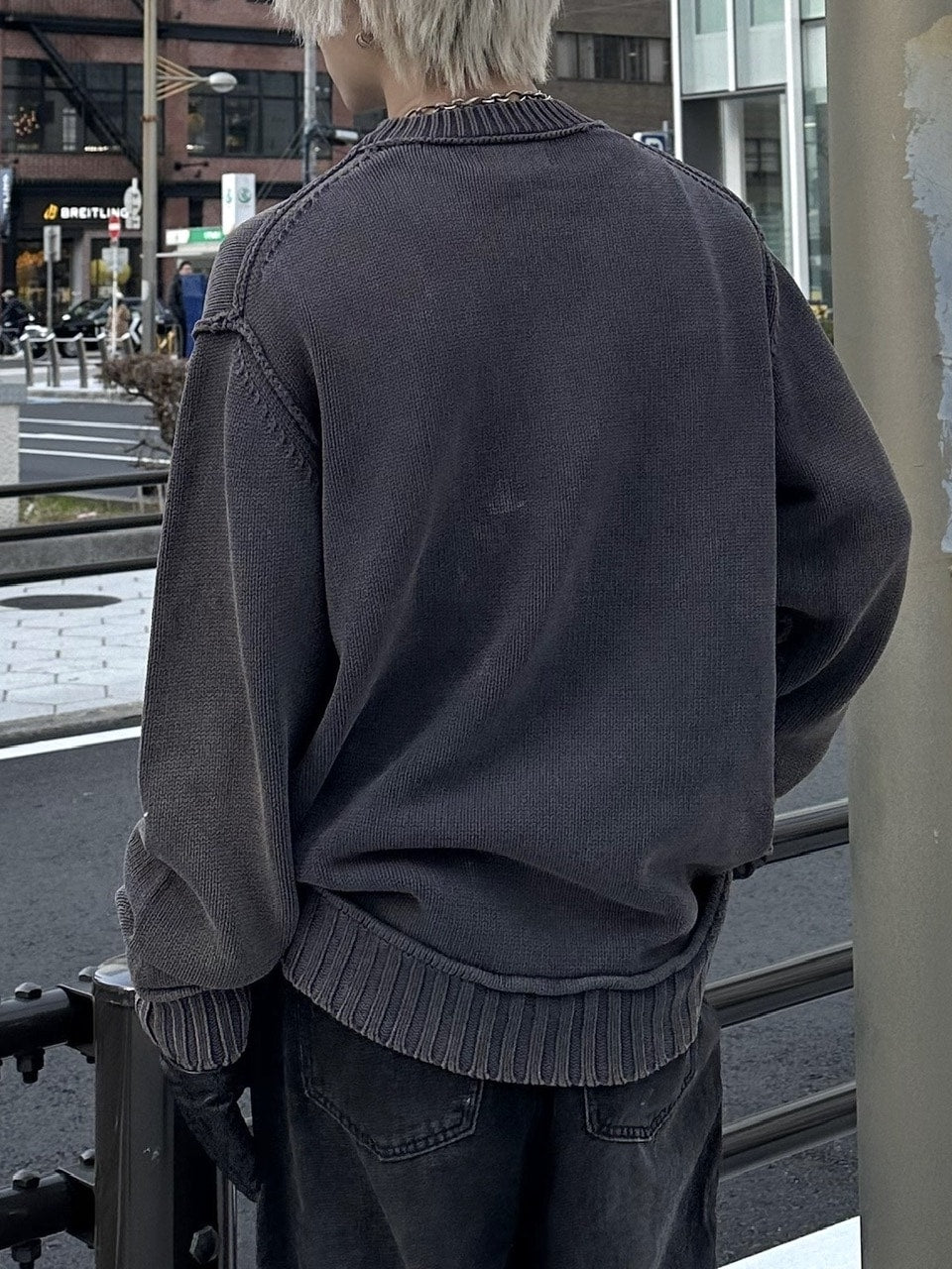 大阪店WEB限定【Chikashitsu +】pigment dyeing knit