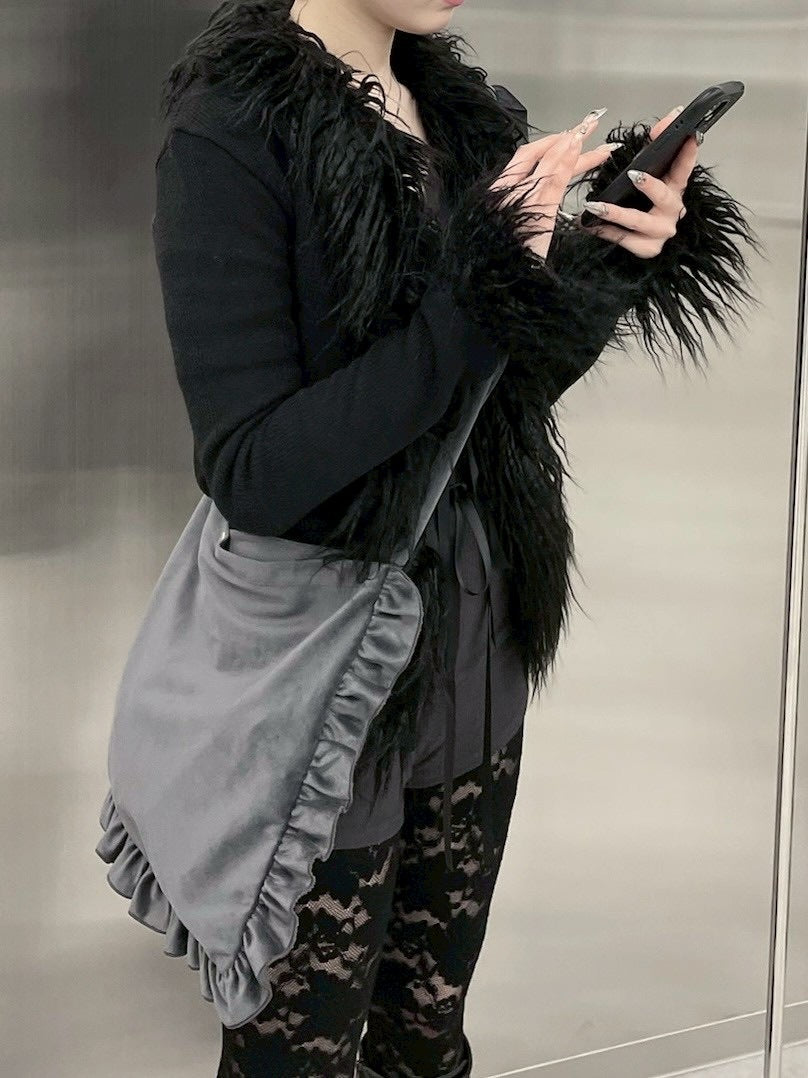 受注制【nmtc +】fur cardigan (4color) / 【エヌエムティーシープラス】ファー長袖カーディガン