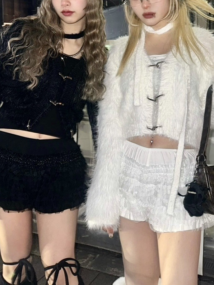 受注制【Never mind the XU】tie set knit cardigan (3color) / 【ネバーマインドザエックスユー】ネクタイセットニット長袖カーディガン