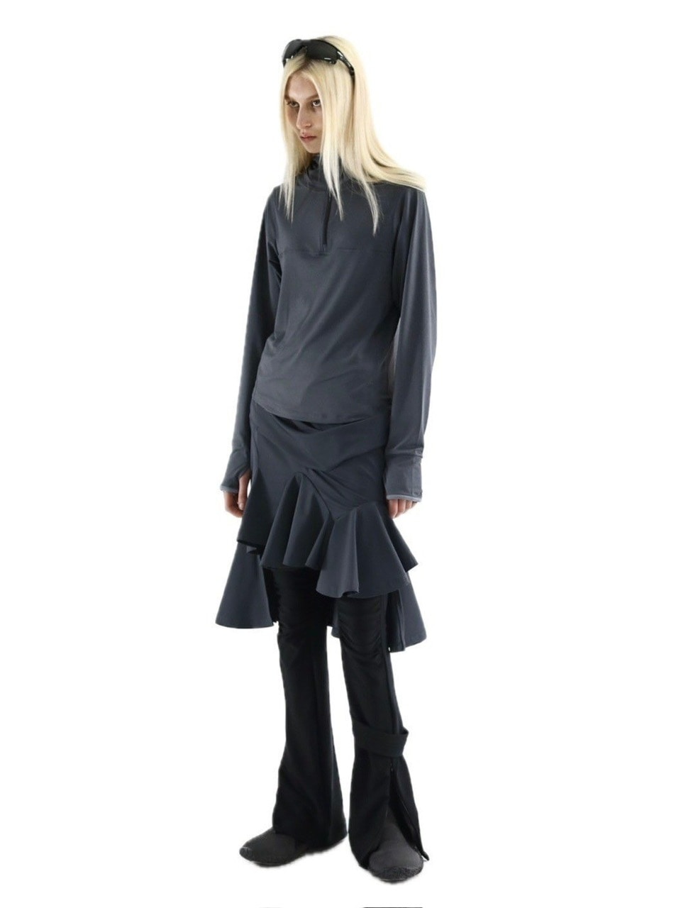 【DIFFERENTIS】Draped Jersey Skirt