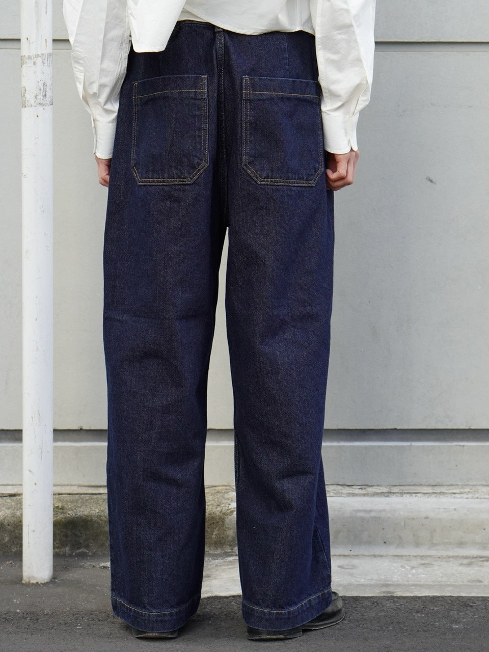 東京店WEB限定受注制【Chikashitsu +】Loose fit one tuck denim pants