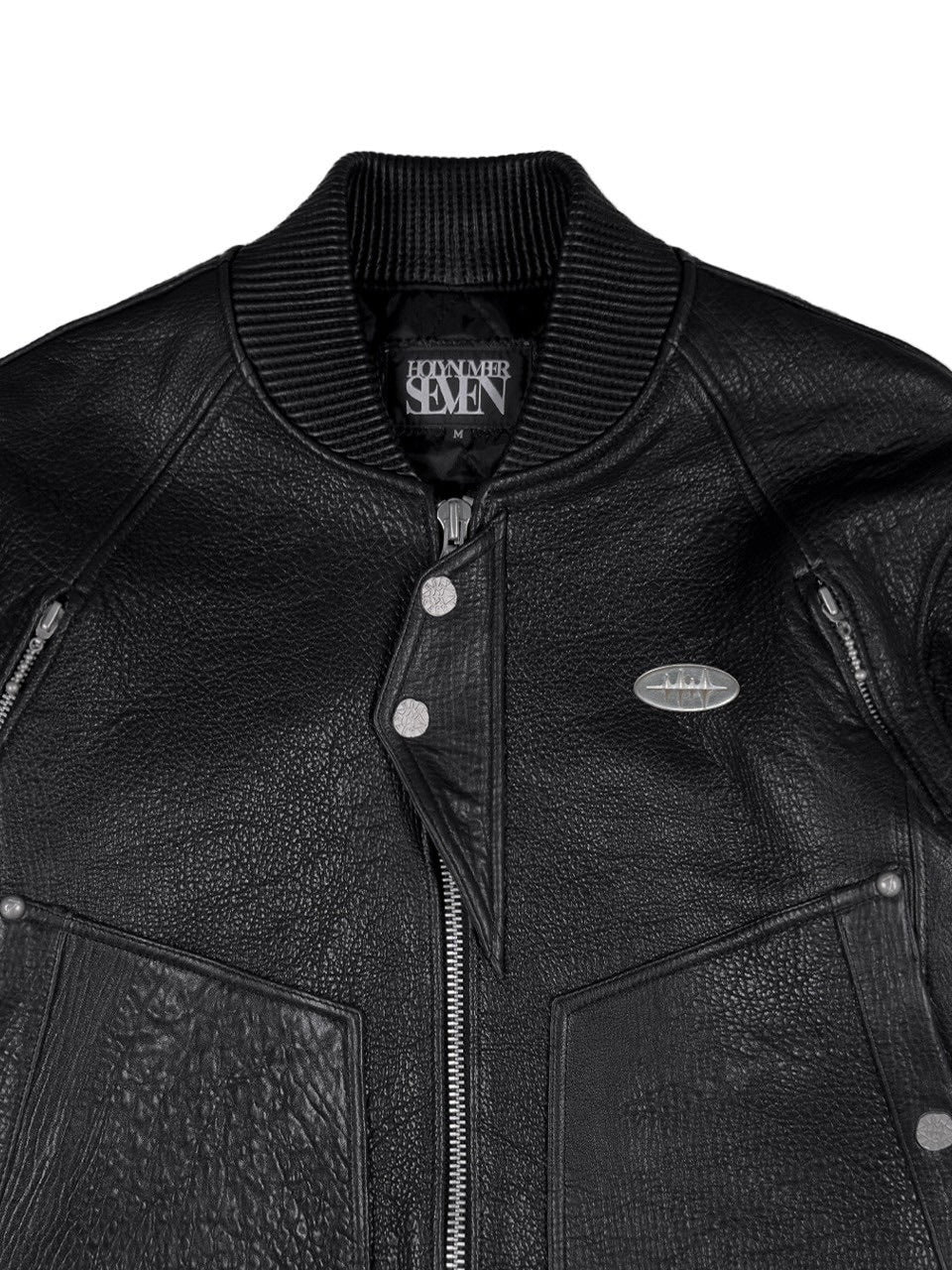 【HOLY NUMBER 7】EMBOSSED BIKE COWHIDE JACKET