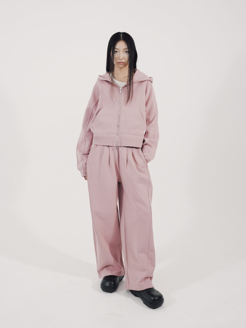 【CS】2tuck sweat pants (pink)