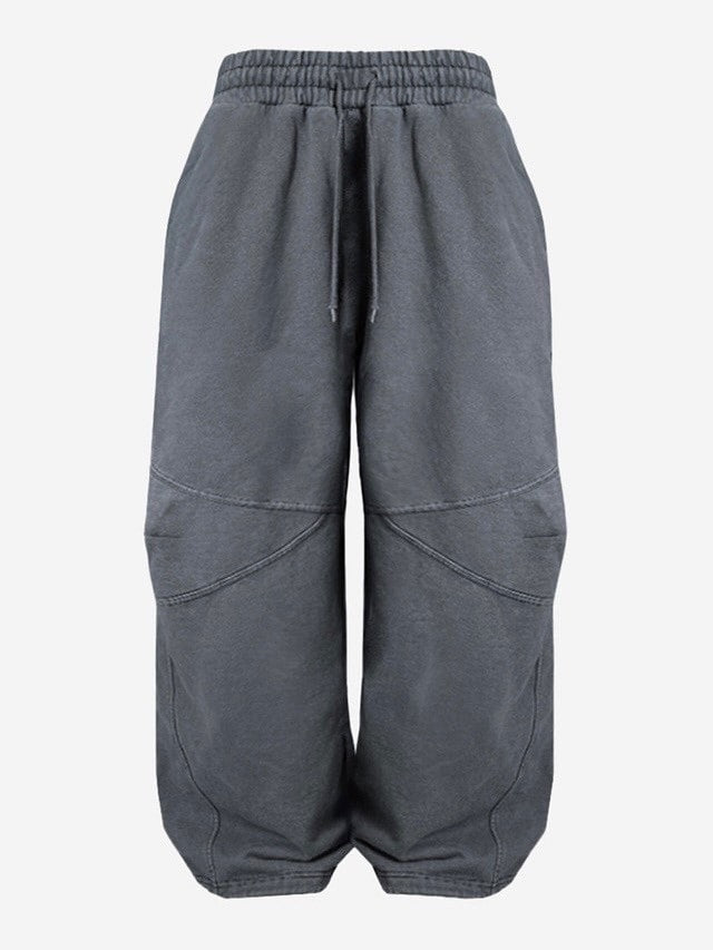 【BLR BLUER】Dyed Circle Logo Over-fit Armor Sweat Pants