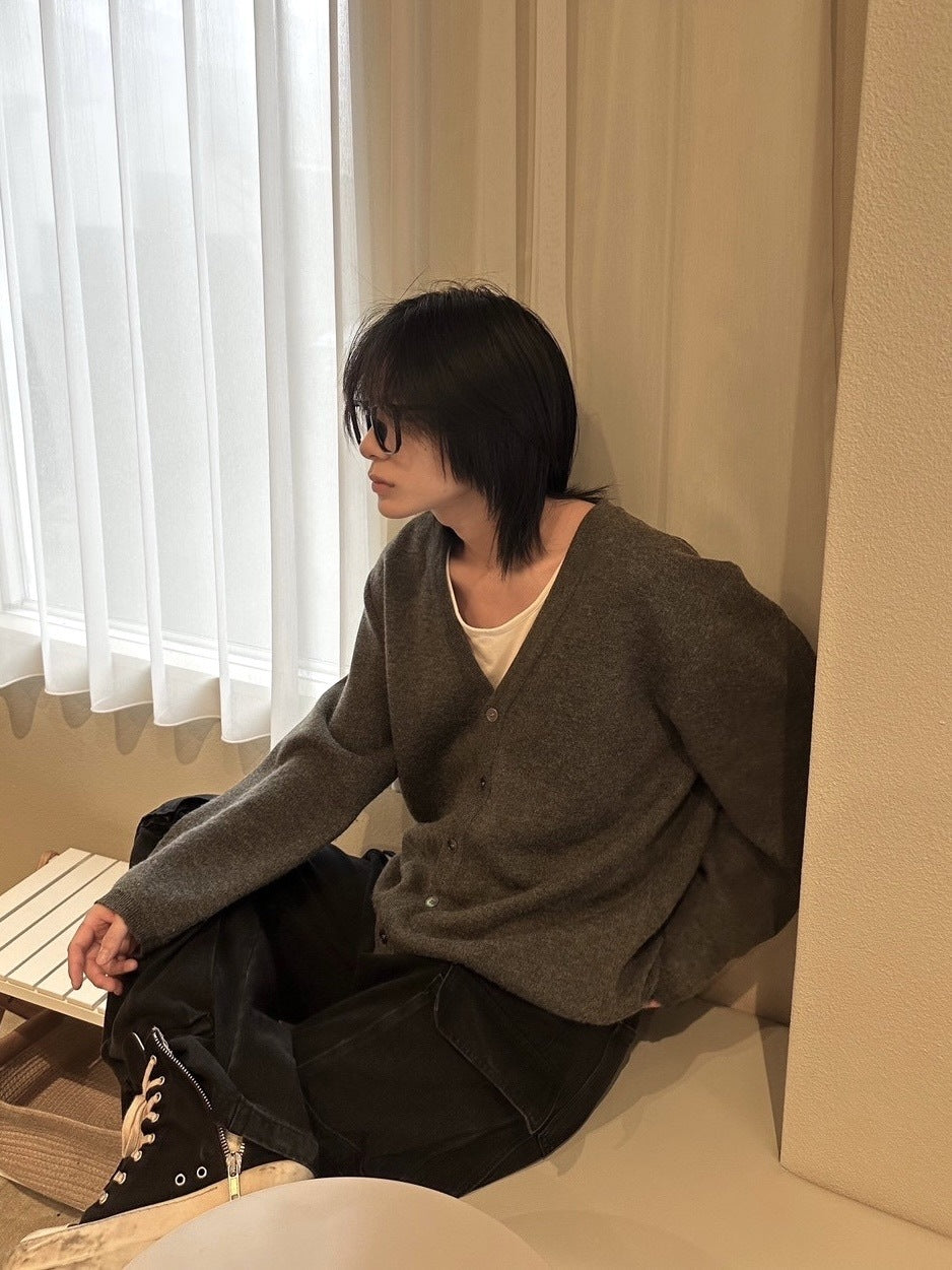 【LUV CODE】simple knit cardigan (4color)