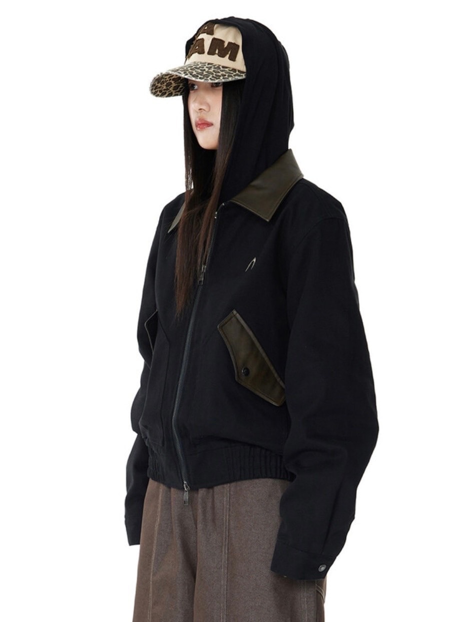 AAKAM】Contrast Leather Work Jacket – PRESSING WEB SHOP