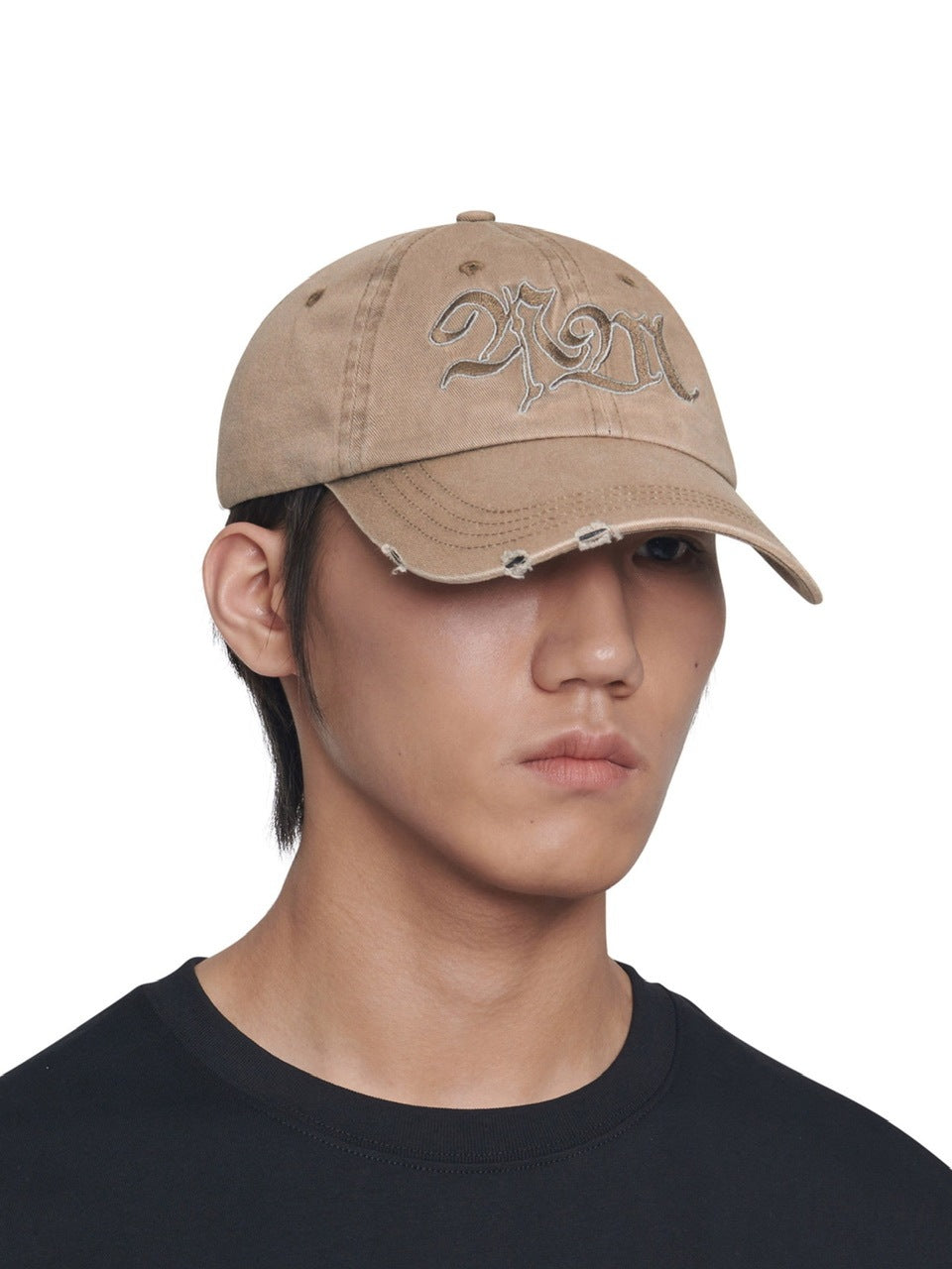 【NOMANUAL】BLEACHED NM LOGO BALL CAP