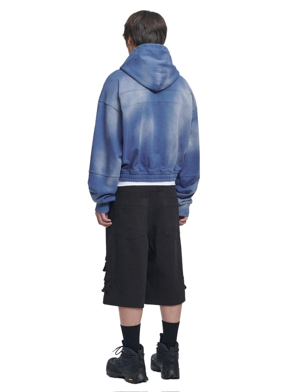 【NOMANUAL】STAIN WASHED HOODIE / 【ノーマニュアル】ステインウォッシュド長袖パーカー