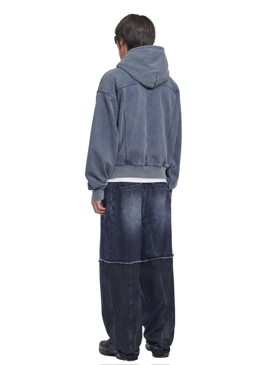 【NOMANUAL】VINTAGE LAYER HOODED ZIP-UP / 【ノーマニュアル】ビンテージレイヤードジップアップパーカー