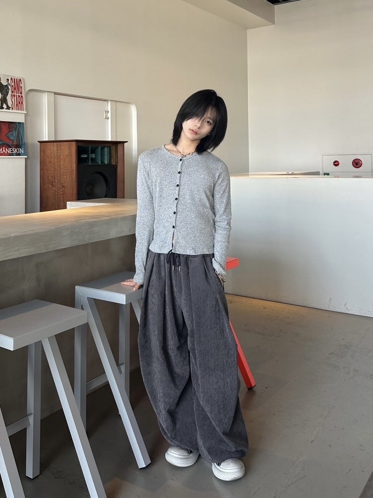 受注制【LUV CODE】pin tuck balloon pants (2color)