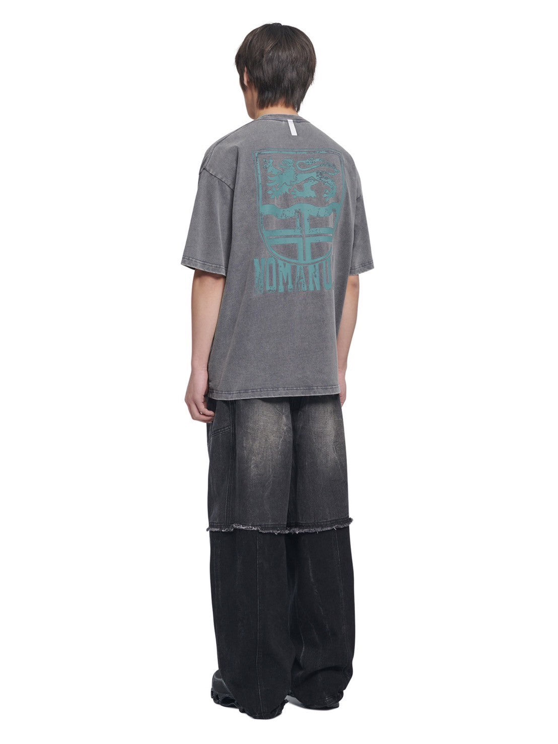 【NOMANUAL】EMBLEM WASHED T-SHIRT