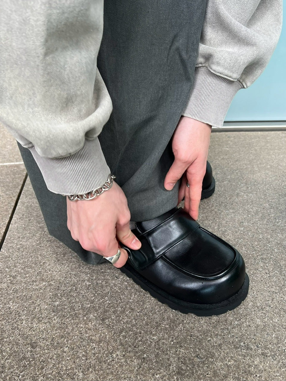 【Chikashitsu +】volume toe loafer like mule